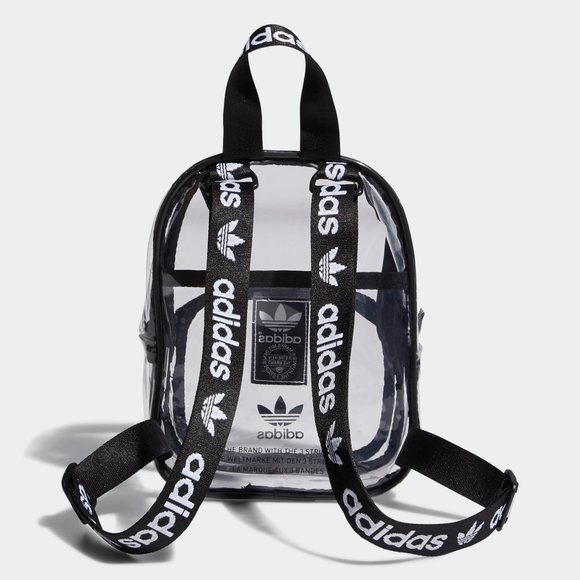 Adidas Transparent Mini Trefoil Backpack Black - Picture 5 of 16